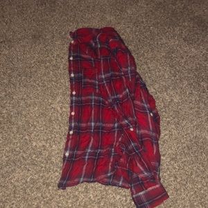 Red, blue and white Women’s flannel